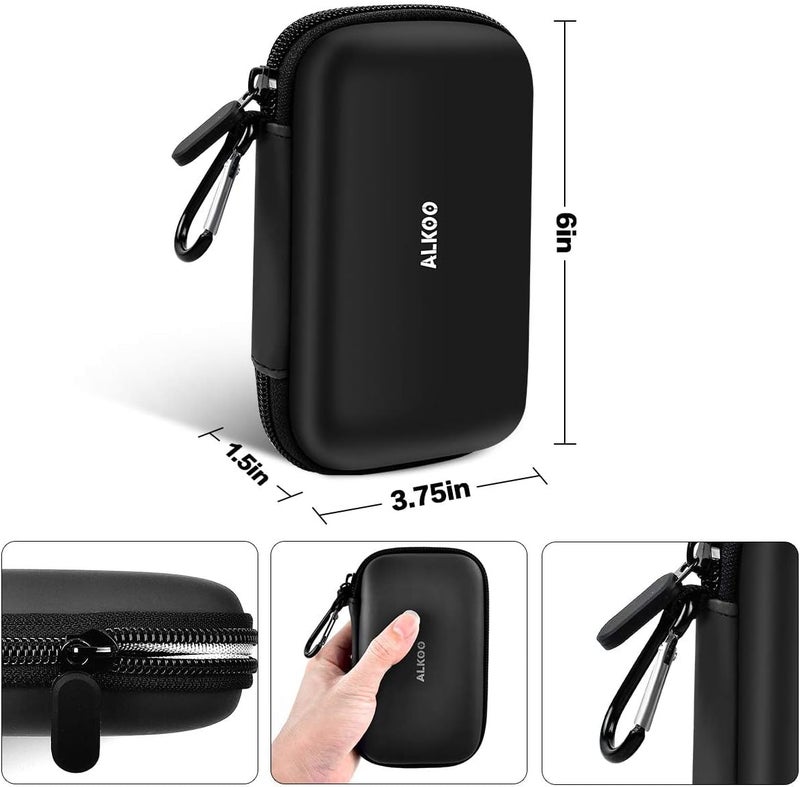 ALKOO USB Flash Drive Organizer Case – Hard Shell Holder for 8 Thumb Drives & SD/Memory Cards – for SanDisk for Samsung - Storage for Students, Photographers & IT Pros– Travel & Office Use – Bag Only -Black - Image 3